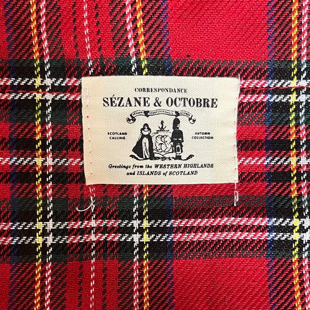 Sézane & Octobre Tartan Plaid tote